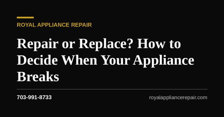Repair or Replace? How to Decide When Your Appliance Breaks